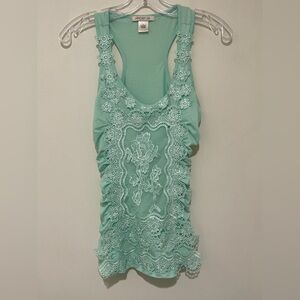 Arden B Light Green Sleeveless Top